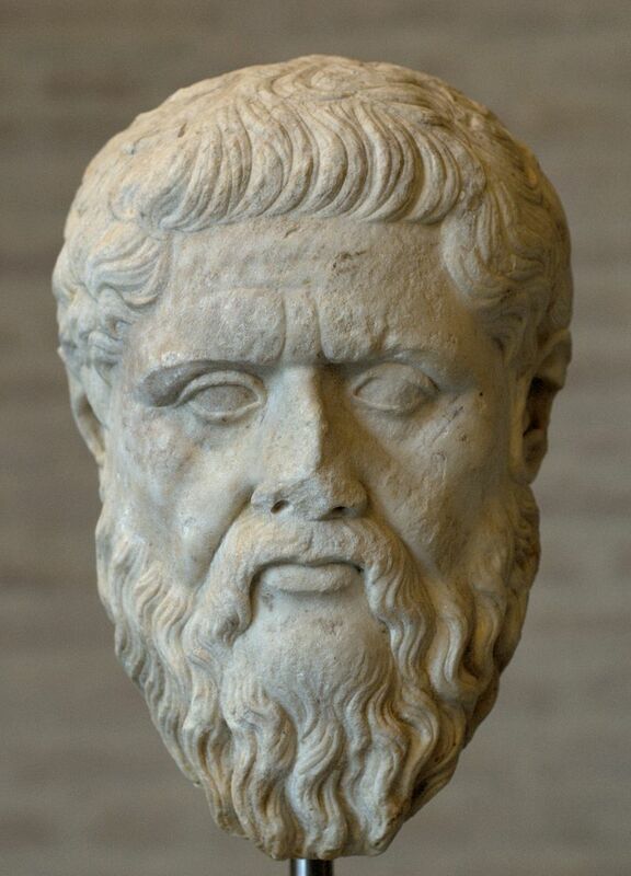 Cabeza de Platón, copia romana. El original se expuso en la Academia tras la muerte del filósofo (348/347 a. C.).